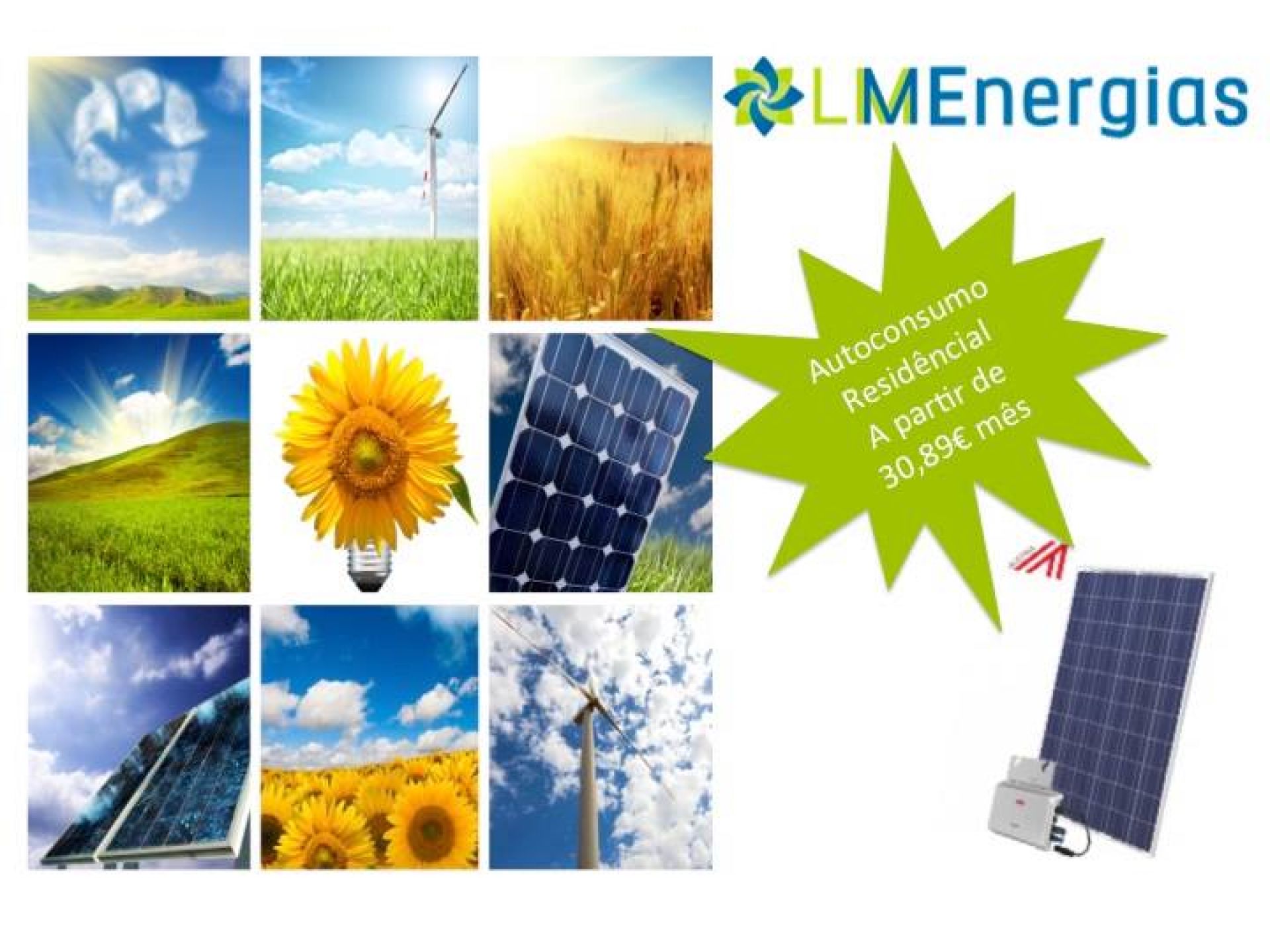 Autoconsumo Residêncial a partir de &euro; 30,89 mês !!!